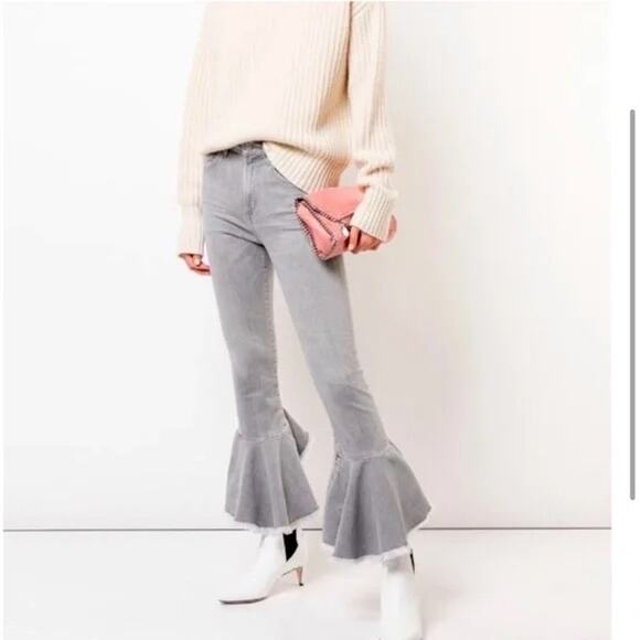 Citizens of Humanity Ash Grey Drew Flounce High Rise Jeans Sz 27 - Picture 1 of 9